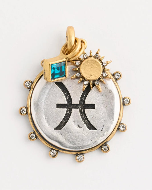 Chico's Signature - Pisces Zodiac Charm Pendant Mixed Metals