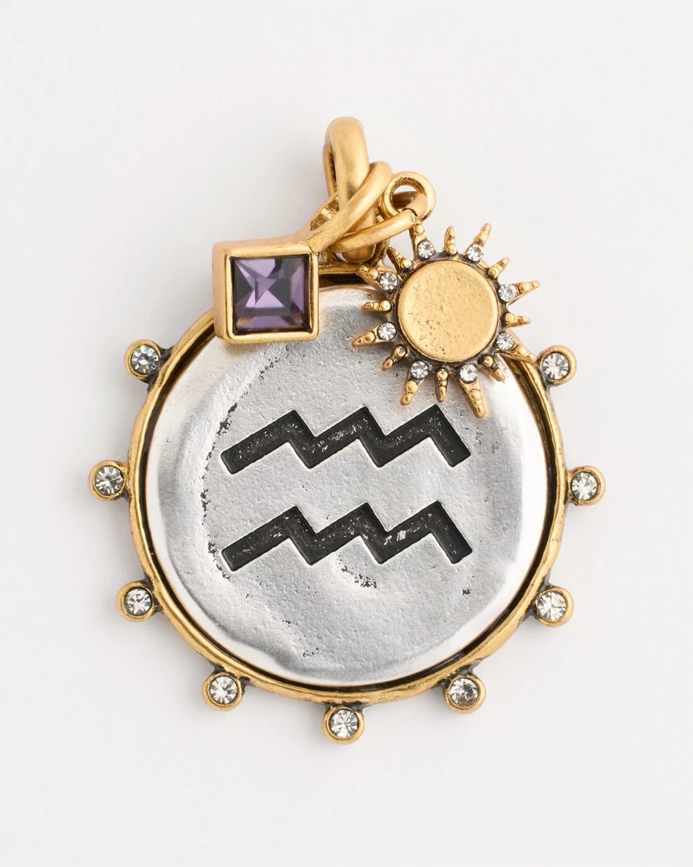 Chico's Sale - Aquarius Zodiac Charm Pendant Mixed Metals