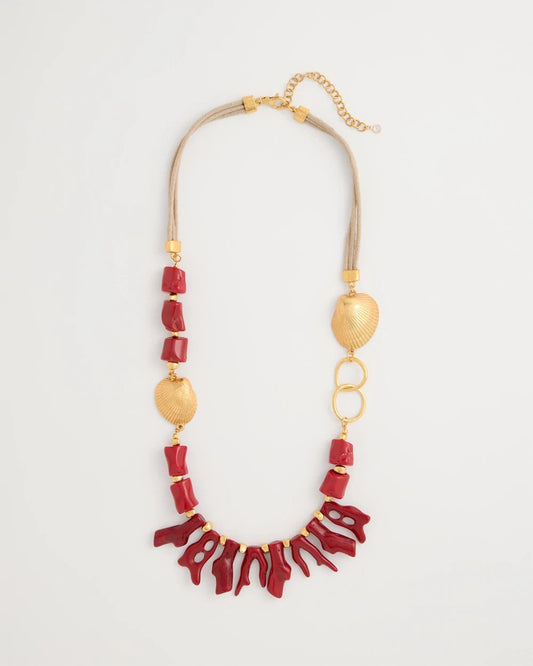 Chico's Popular - Chico's Originals Red Resin Necklace Red