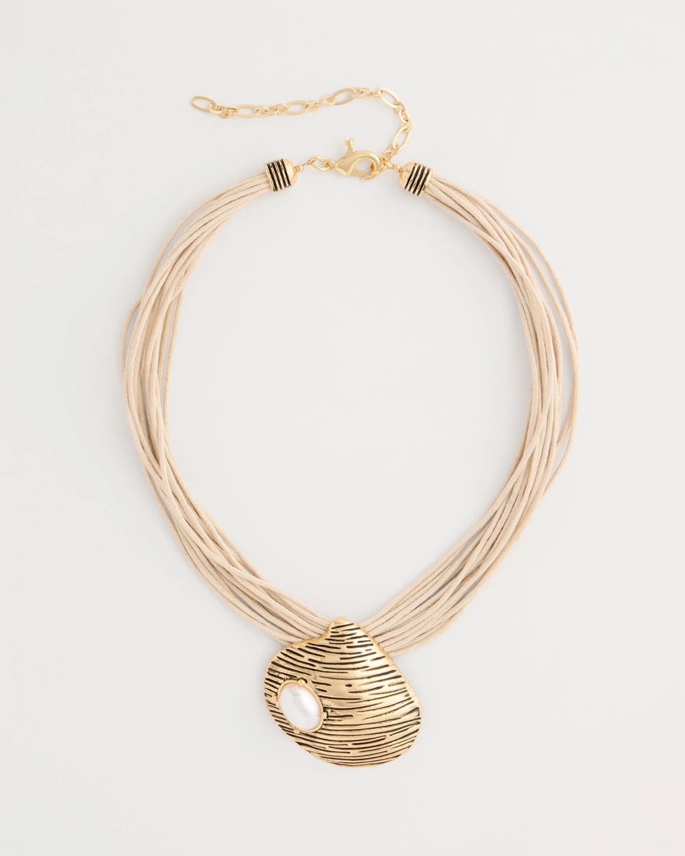 Chico's Signature - Golden Shell Pendant Necklace Gold
