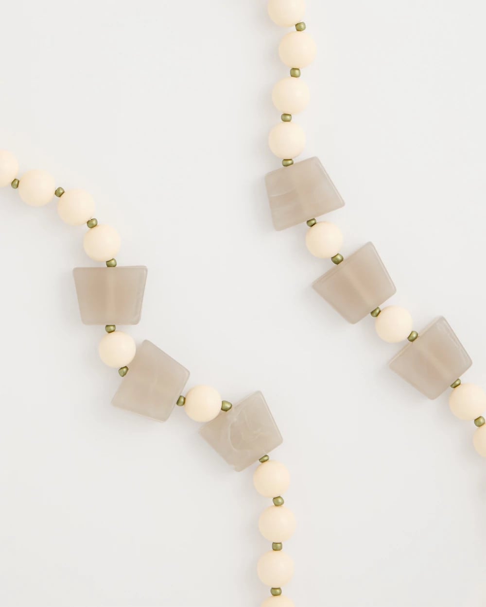 Chico's Great Value - Long Geo Beaded Necklace Neutral