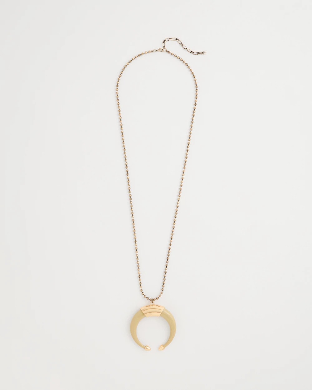 Chico's Trusted - Long Horn Pendant Necklace Neutral