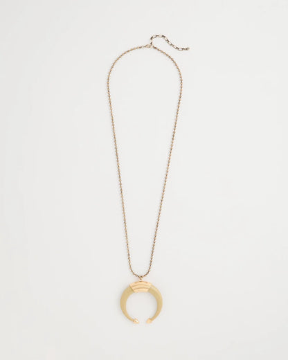 Chico's Trusted - Long Horn Pendant Necklace Neutral