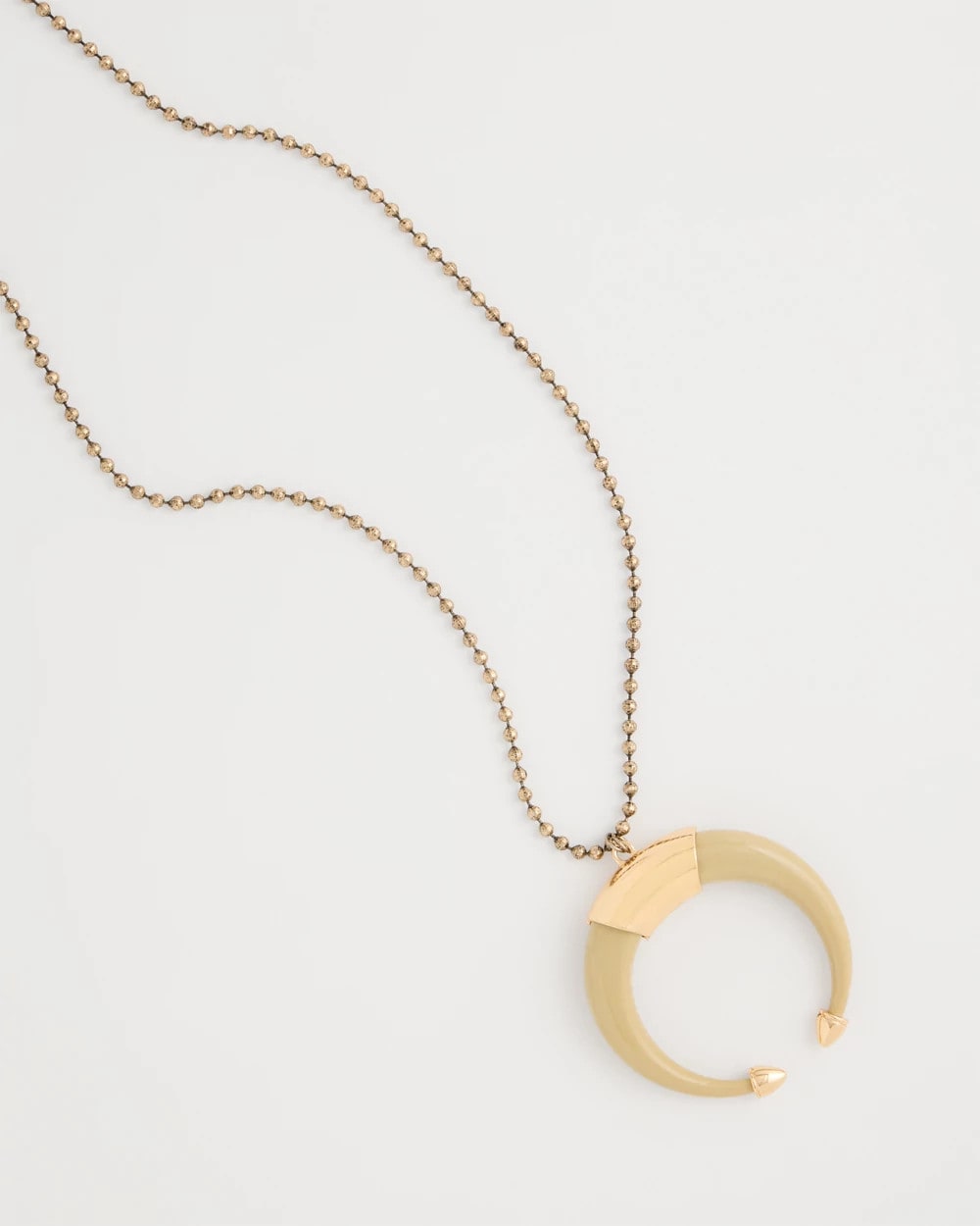 Chico's Trusted - Long Horn Pendant Necklace Neutral