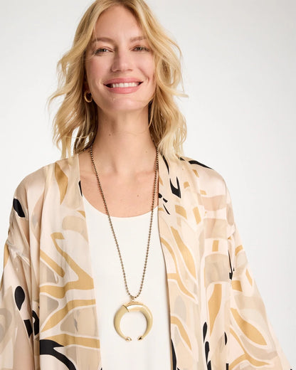 Chico's Trusted - Long Horn Pendant Necklace Neutral