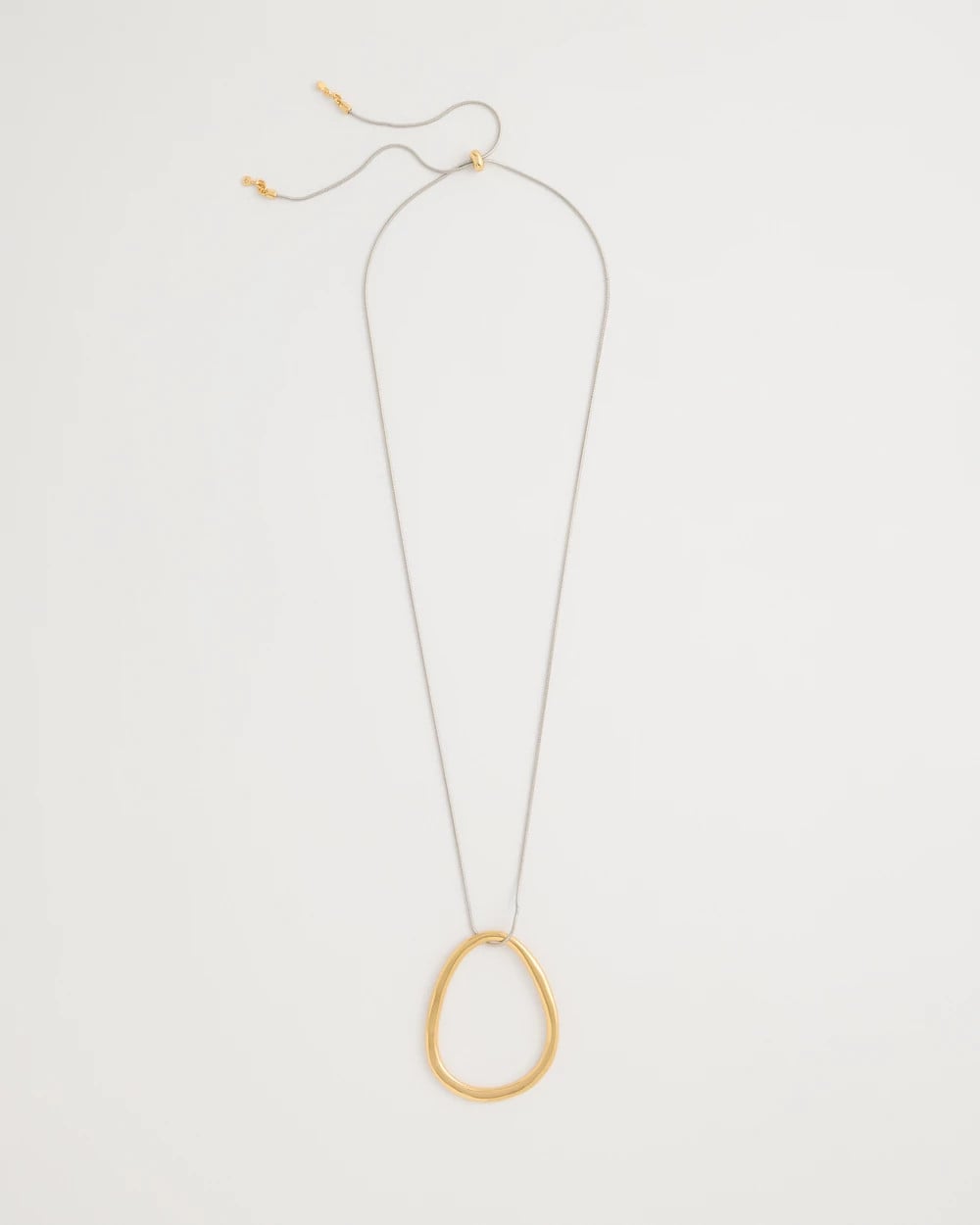 Chico's Popular - Mixed Metal Circle Pendant Necklace Mixed Metals