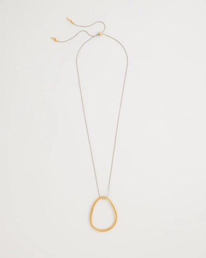 Chico's Popular - Mixed Metal Circle Pendant Necklace Mixed Metals