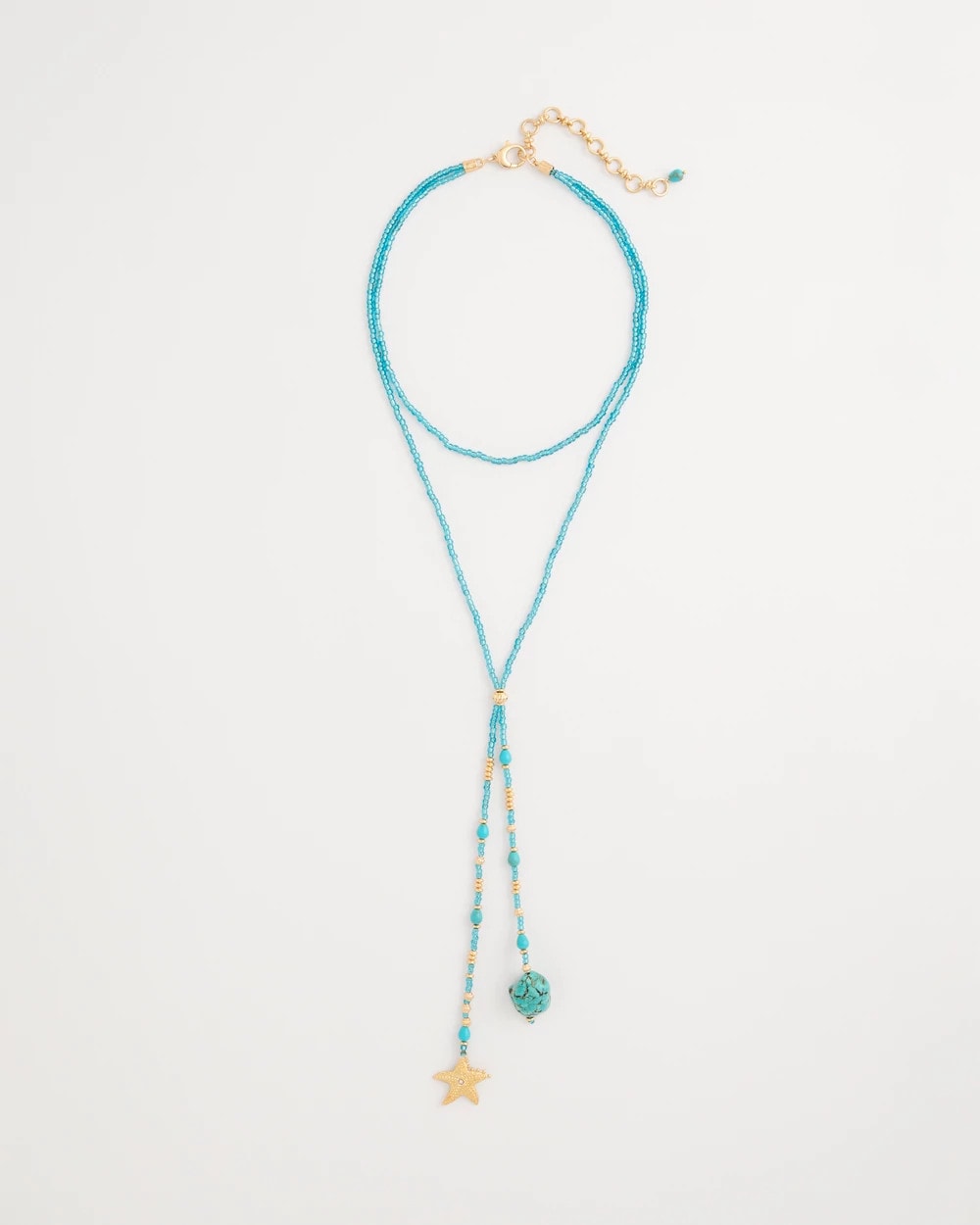 Chico's Exclusive - Genuine Turquoise Stone Y-Necklace Teal