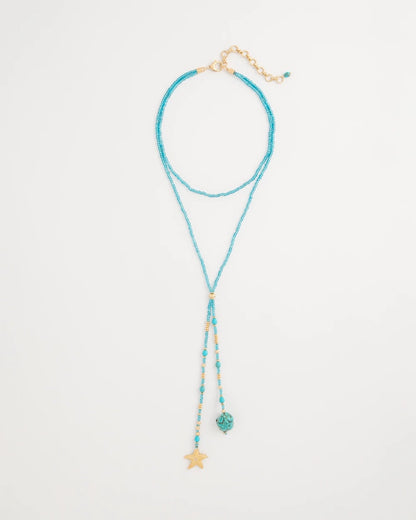 Chico's Exclusive - Genuine Turquoise Stone Y-Necklace Teal