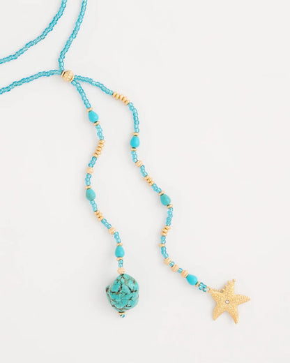 Chico's Exclusive - Genuine Turquoise Stone Y-Necklace Teal