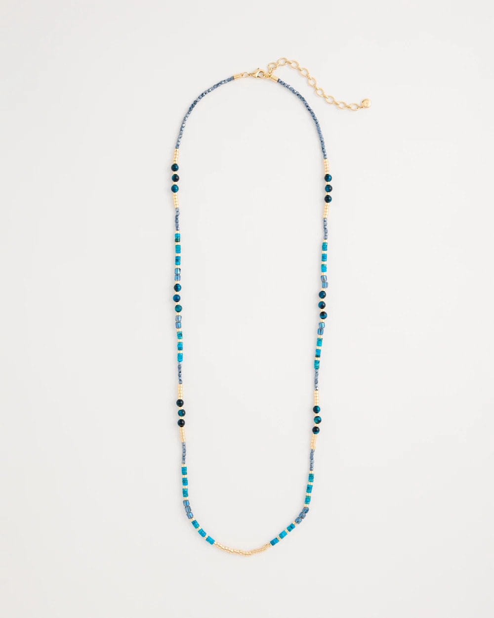 Chico's Hot Sale - Genuine Stone Beaded Long Necklace Teal