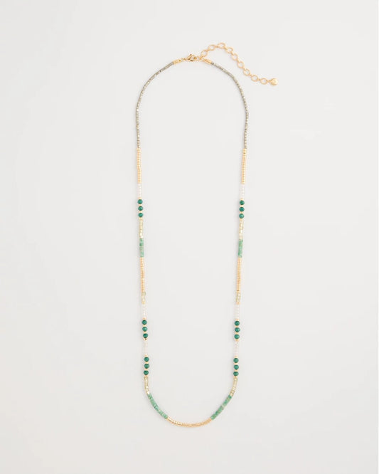 Chico's Top Pick - Beaded Long Necklace Green