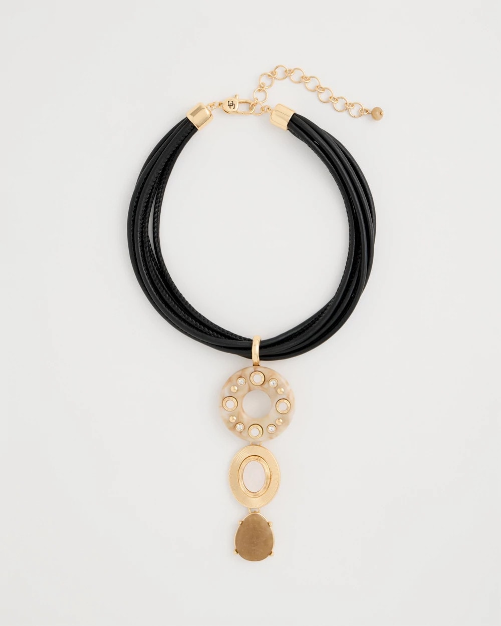 Chico's Great Value - Embellished Linear Corded Necklace Neutral