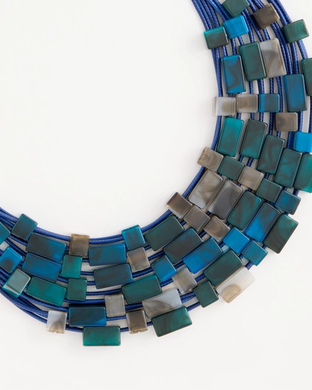 Chico's Everyday - Chico's Originals Resin Square Corded Necklace Blue Multi
