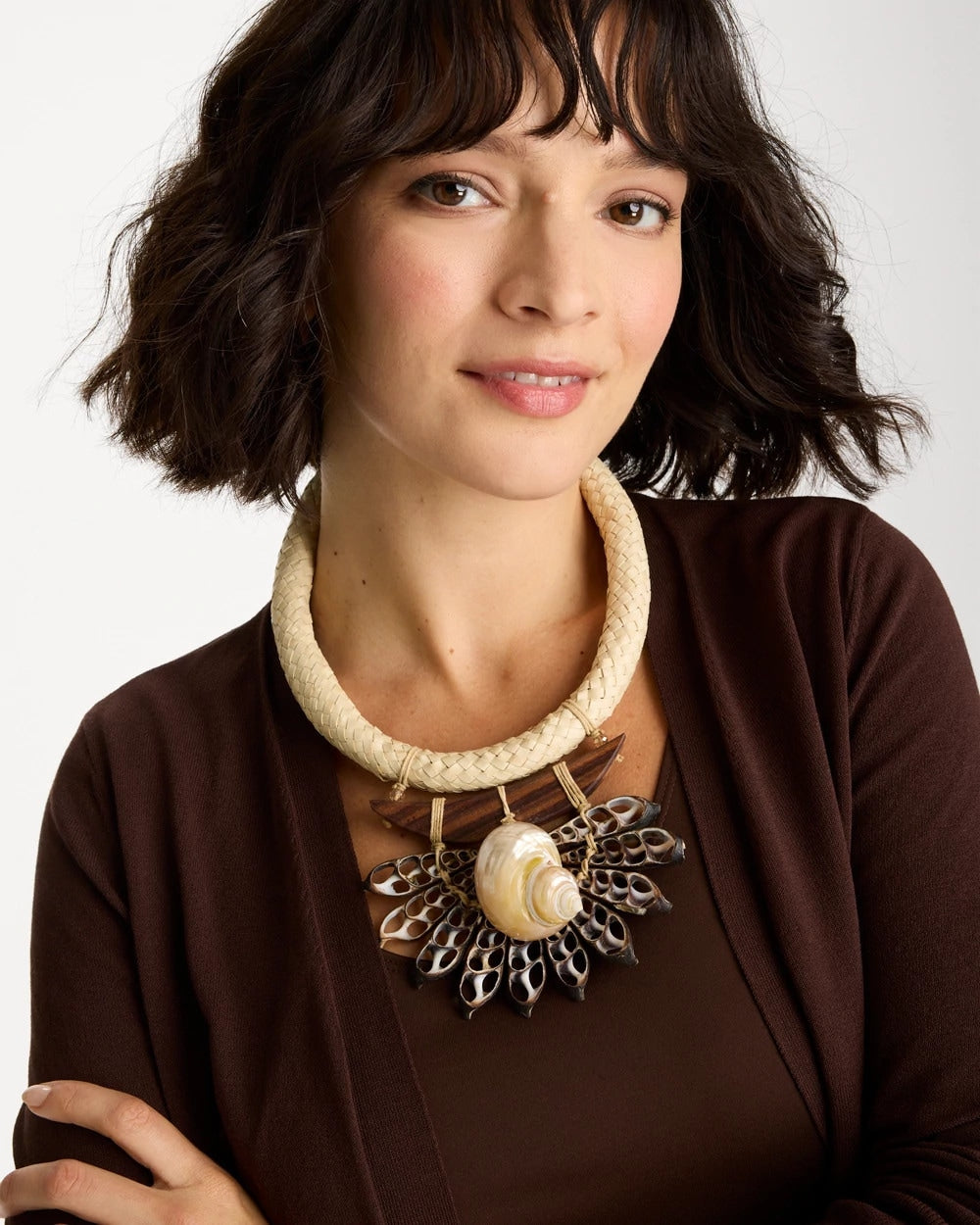 Chico's Trending - Chico's x Romi Marina Pendant Bib Necklace Neutral
