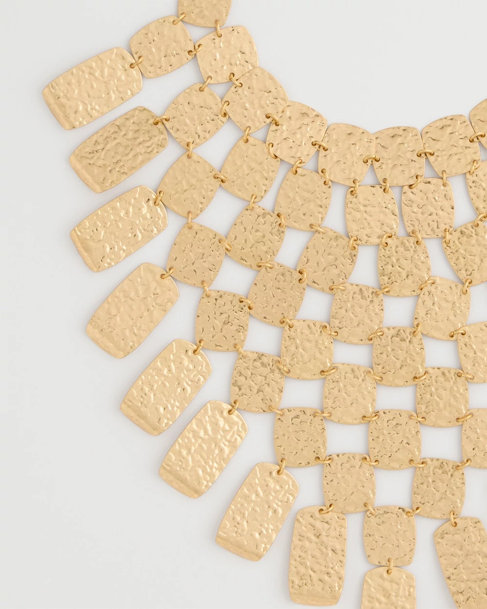 Chico's Best Seller - Chico's Originals Hammered Bib Necklace Gold