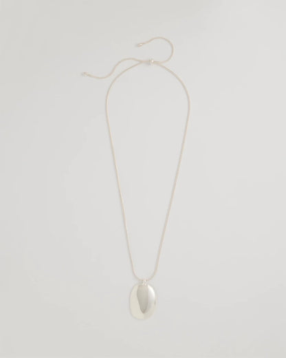 Chico's Special Offer - Adjustable Silvertone Pendant Necklace Silver