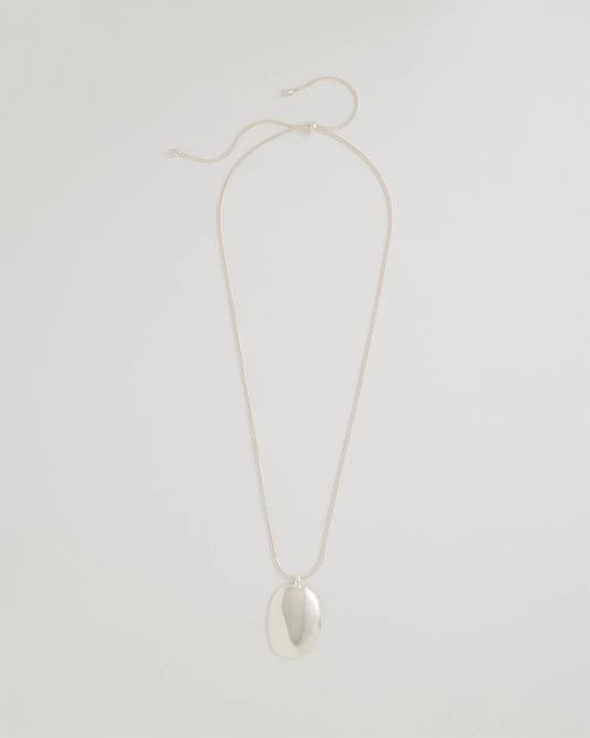 Chico's Special Offer - Adjustable Silvertone Pendant Necklace Silver