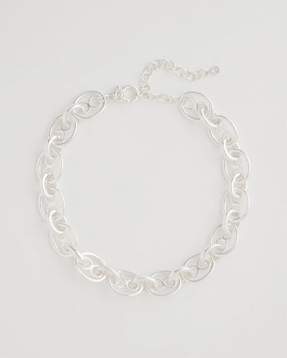 Chico's Featured - Mariner Silvertone Link Necklace Silver