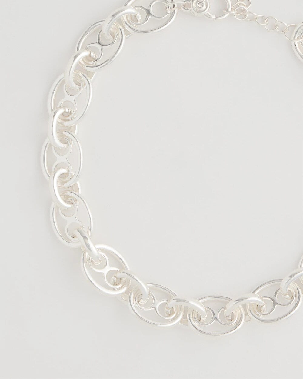 Chico's Featured - Mariner Silvertone Link Necklace Silver