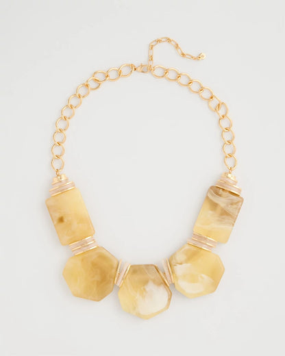 Chico's Premium - Chico's Originals Neutral Stone Bib Necklace Neutral