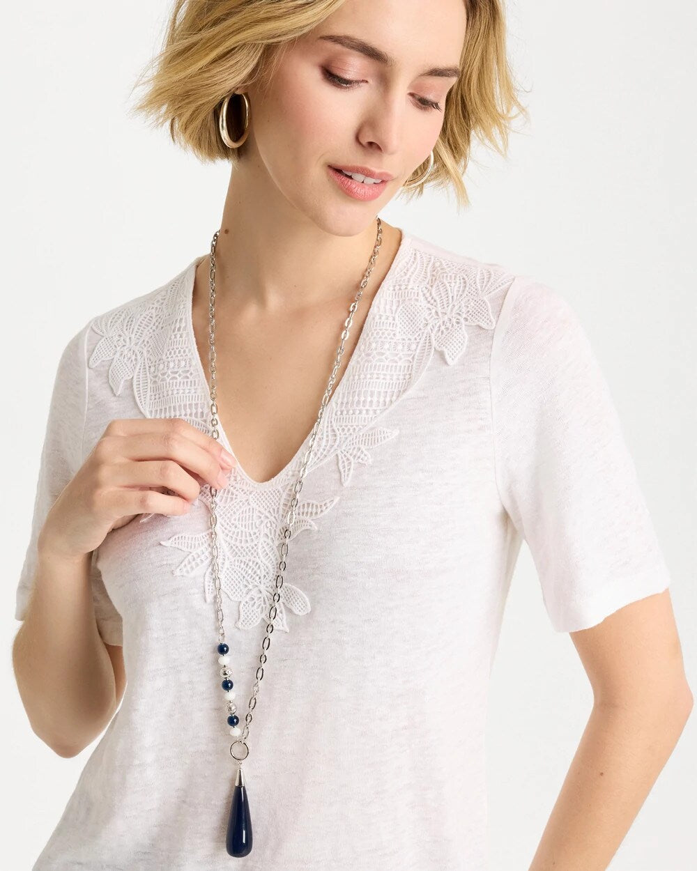 Chico's Best Price - Siren Teardrop Pendant Necklace Blue