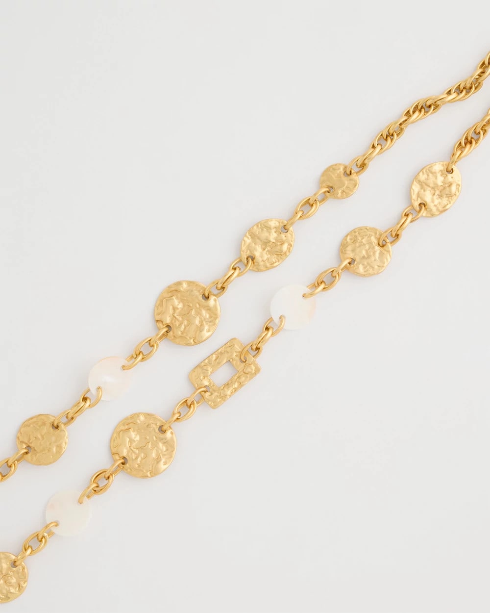 Chico's Top Pick - Pearl Hammered Short Necklace Gold