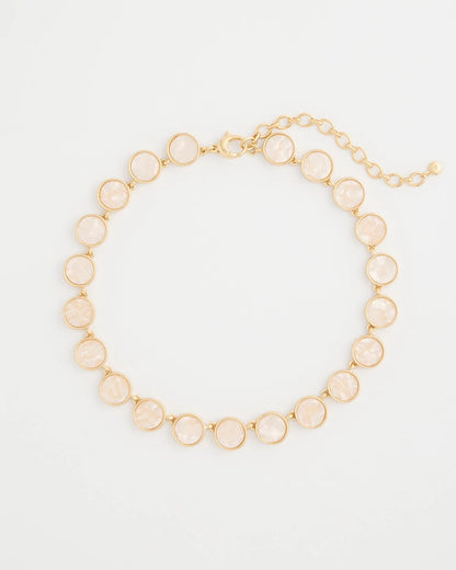 Chico's Deals - Pearlescent Rounded Collar Necklace Gold