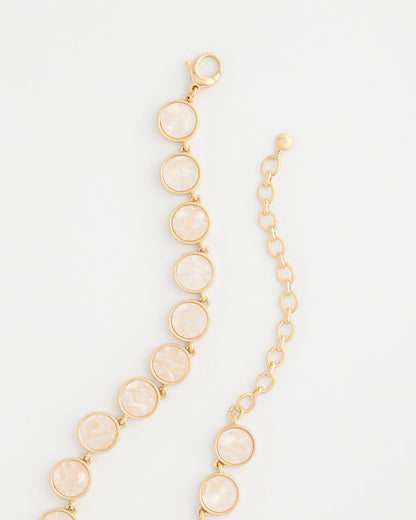 Chico's Deals - Pearlescent Rounded Collar Necklace Gold