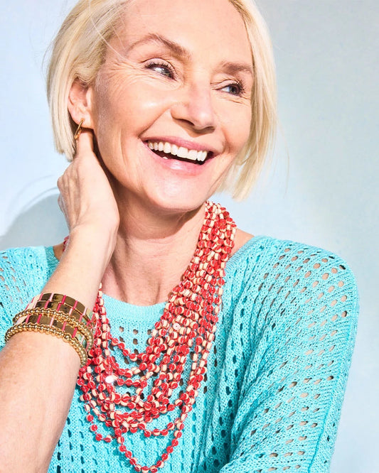 Chico's Popular - Coral Multi-Strand Necklace Coral