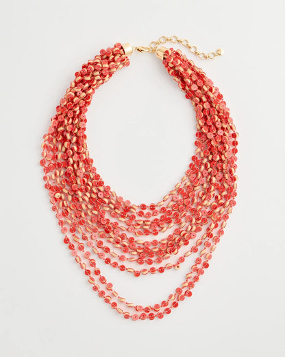 Chico's Popular - Coral Multi-Strand Necklace Coral
