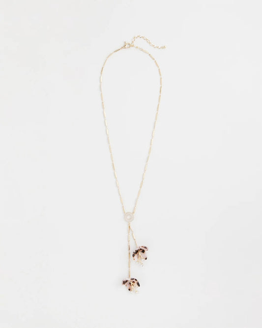 Chico's Featured - Tortoise Spider Lily Y-Necklace Neutral