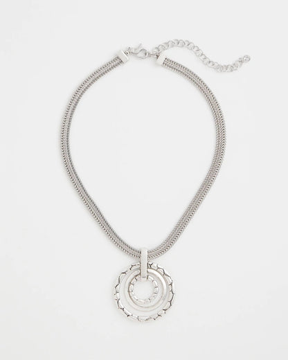 Chico's Best Seller - Silver Short Pendant Necklace Silver