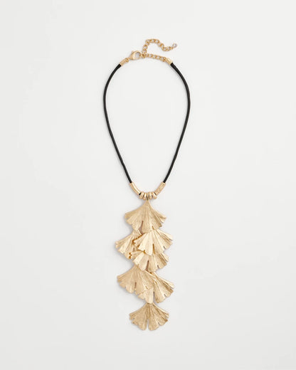 Chico's Popular - Chico's Originals Gold Ginkgo Pendant Necklace Gold