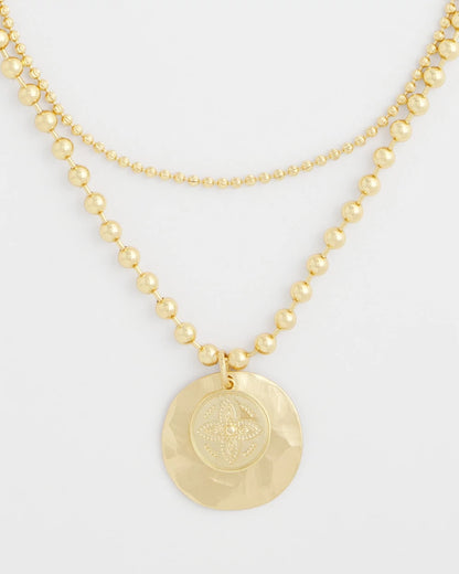 Chico's Customer Favorite - Short Gold Ball Chain Pendant Gold