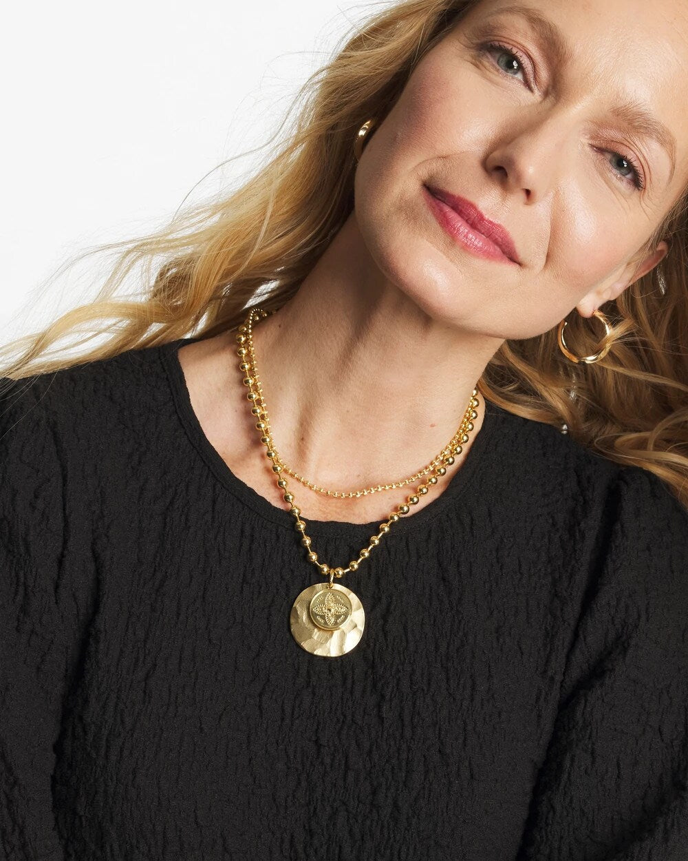 Chico's Customer Favorite - Short Gold Ball Chain Pendant Gold