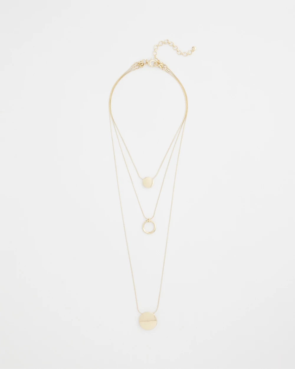 Chico's Value - Gold Triple Pendant Necklace Gold