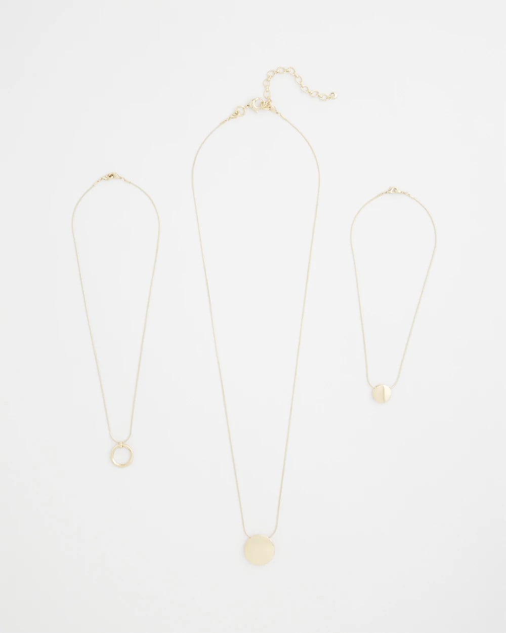 Chico's Value - Gold Triple Pendant Necklace Gold