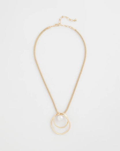 Chico's Trending - Pearl and Gold Pendant Pearl