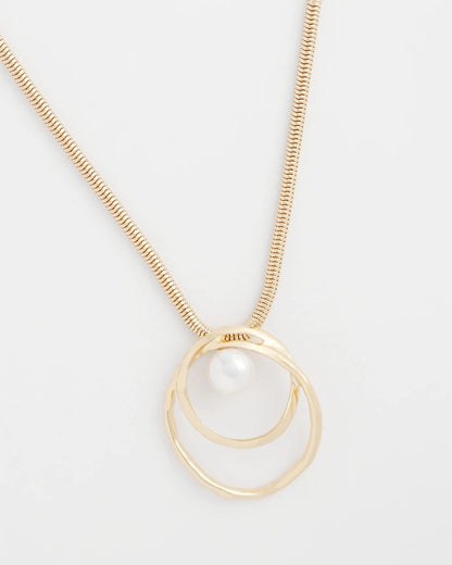 Chico's Trending - Pearl and Gold Pendant Pearl