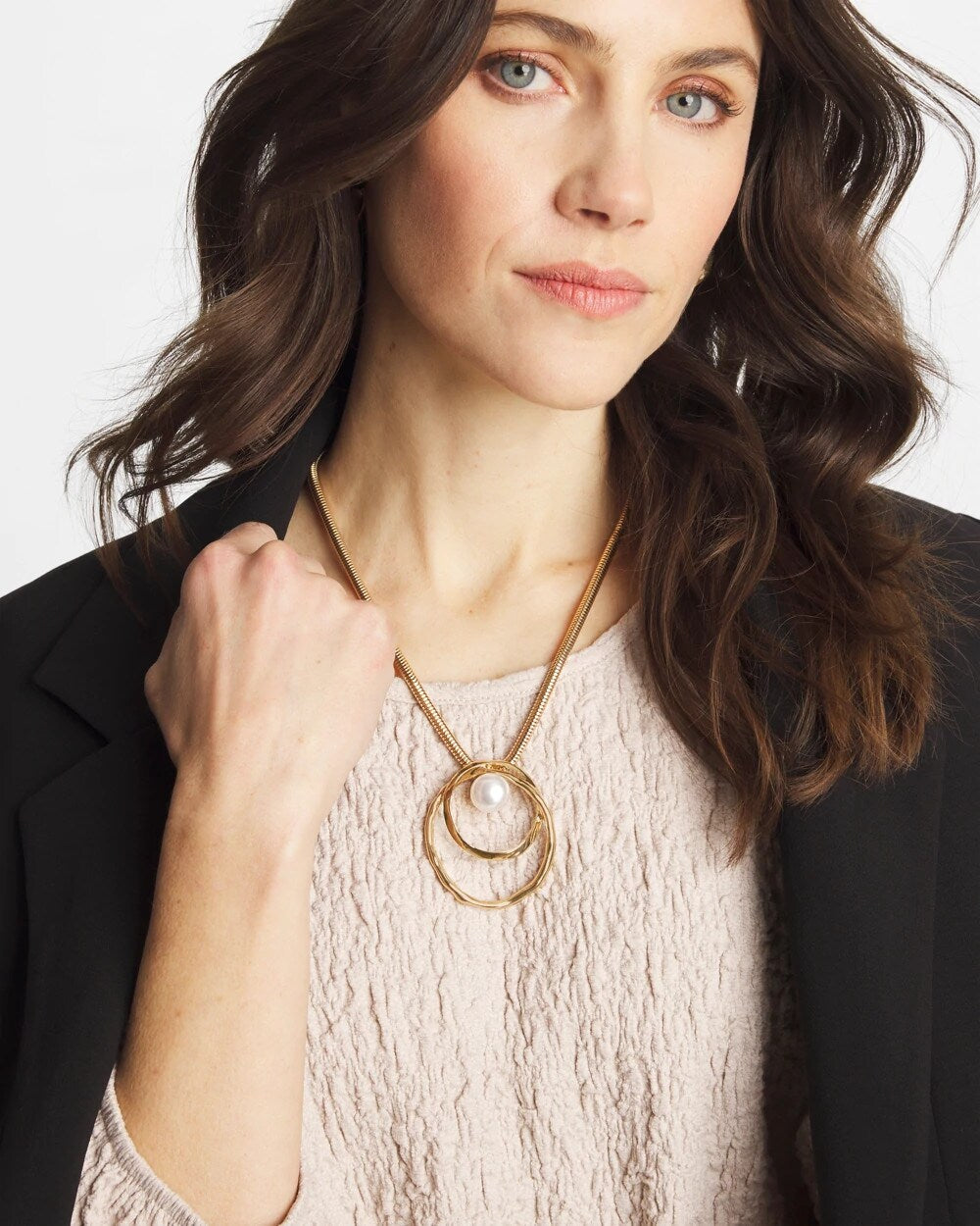 Chico's Trending - Pearl and Gold Pendant Pearl
