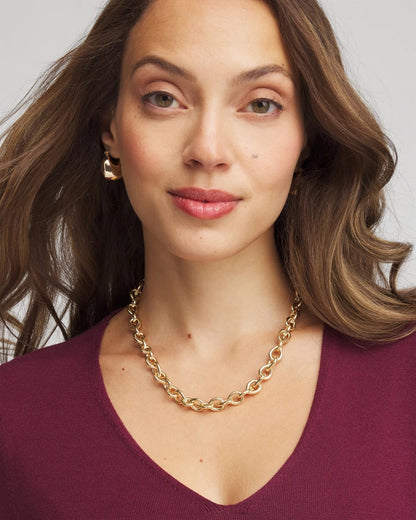 Chico's Discount - Convertible Three-Strand Pendant Necklace Gold