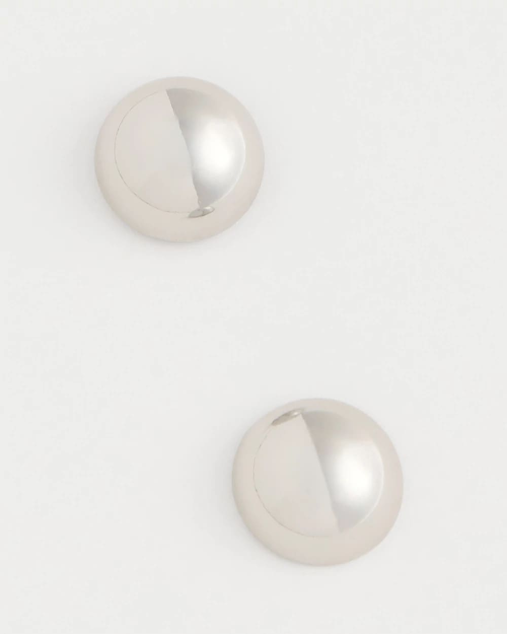 Chico's Popular - Mini Silvertone Sphere Stud Earrings Silver