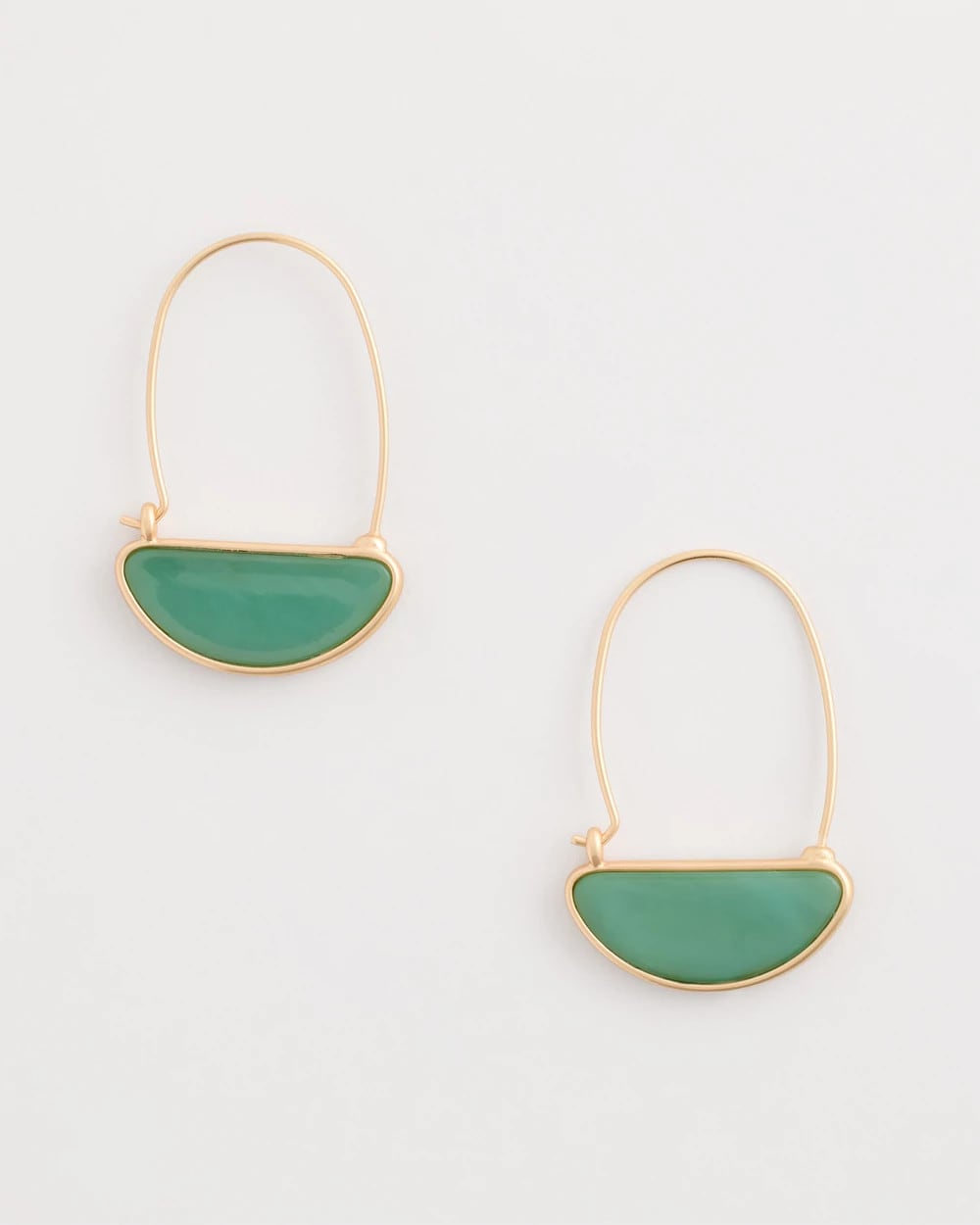 Chico's New - Resin Threader Drop Earrings Green