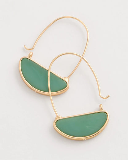 Chico's New - Resin Threader Drop Earrings Green