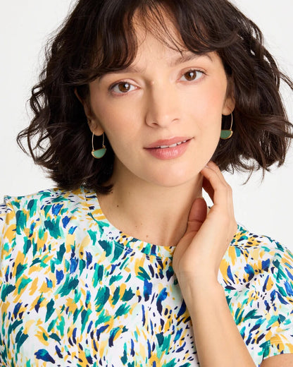 Chico's New - Resin Threader Drop Earrings Green