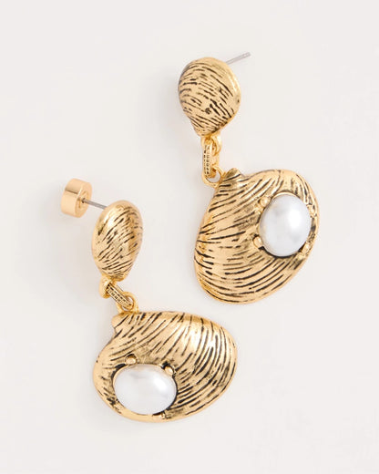 Chico's Top Pick - Golden Shell Drop Earrings Gold