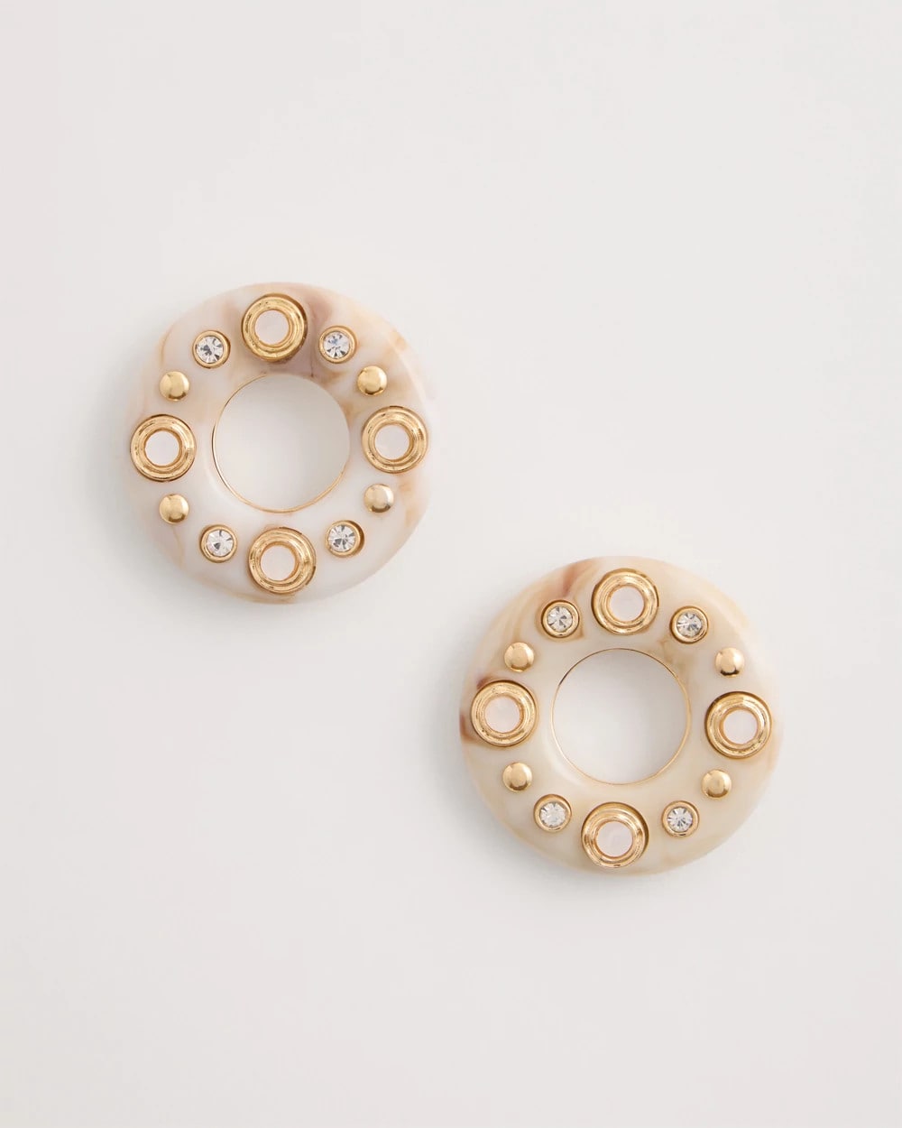 Chico's Discount - Embellished Neutral Stud Earrings Neutral