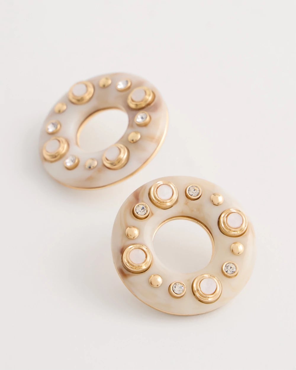Chico's Discount - Embellished Neutral Stud Earrings Neutral