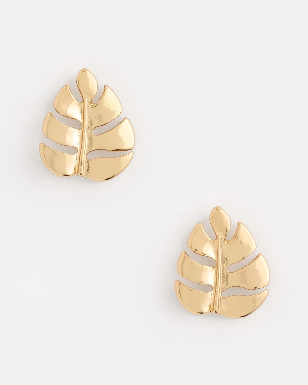 Chico's Latest - Palm Frond Stud Earrings Gold